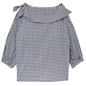 Navy and white Gingham Large